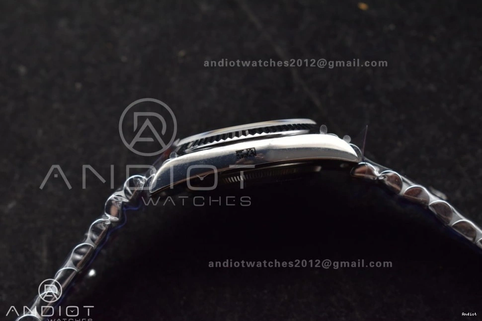 Best QF Diamond 904L Bracelet Comfortable (Gain Blue DayDate Edition Weight) Steel SS Dial vr3255 on 677 36 President V5 0806